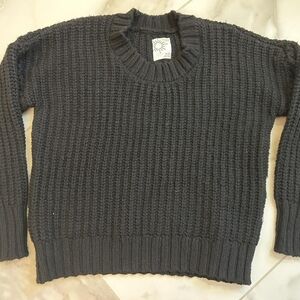 Aerie Charcoal Crew Neck Sweater